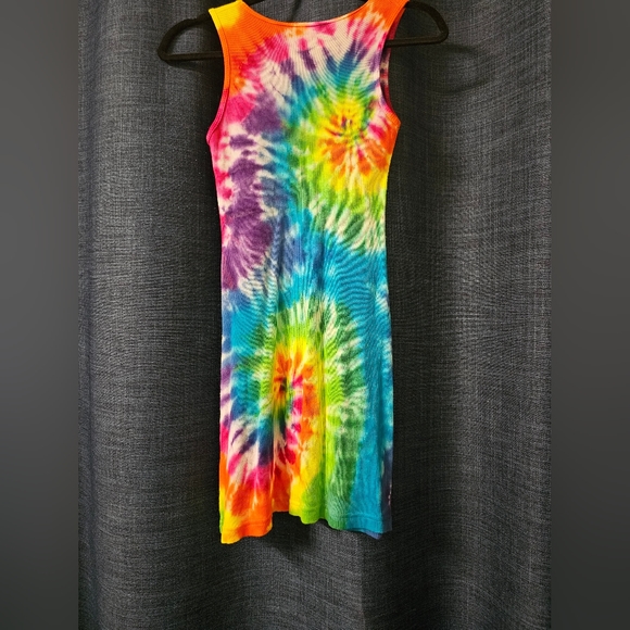 Tie dye 🌈 Rainbow cotton dress S - Picture 5 of 5